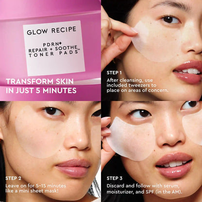 PDRN+ Repair + Soothe Korean Toner Pads